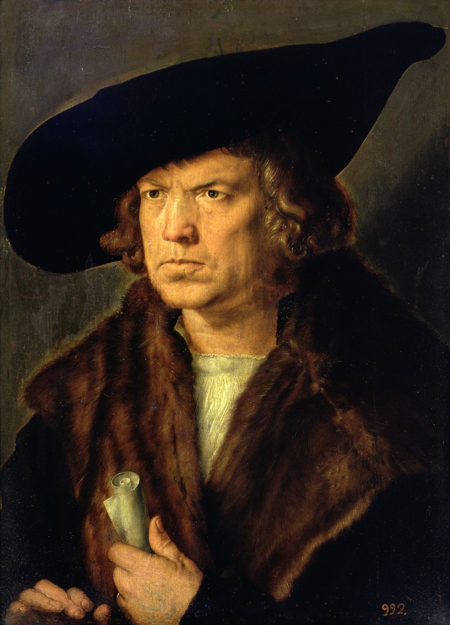 Portræt af en ukendt mand, 1524 af Albrecht Dürer