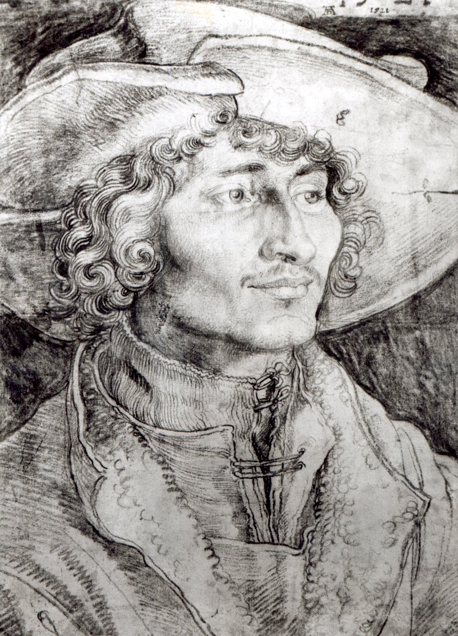 Portræt af en ukendt mand, 1521 af Albrecht Dürer