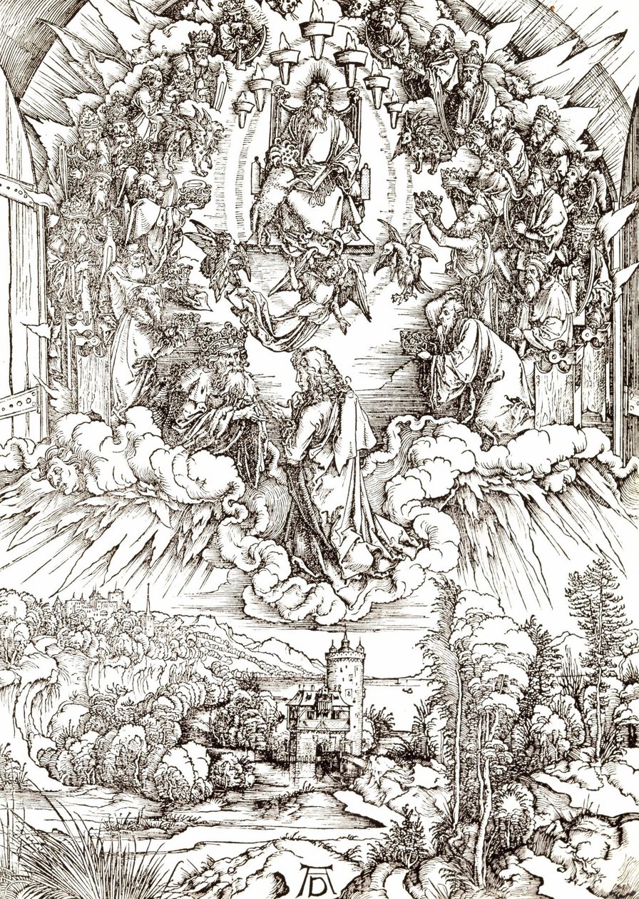 Sankt Johannes for Gud og de ældste af Albrecht Dürer