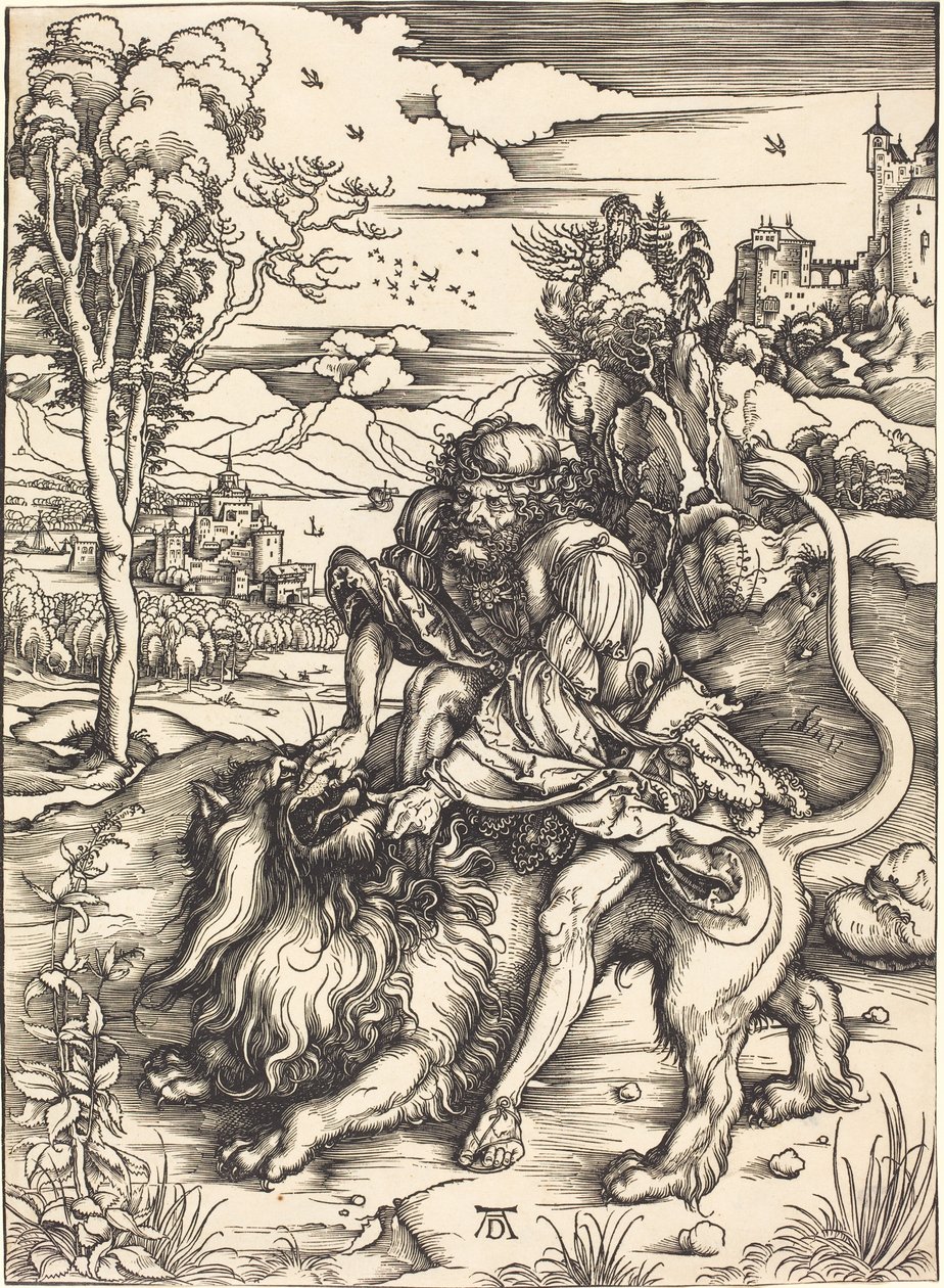 Samson kæmper med løven af Albrecht Dürer