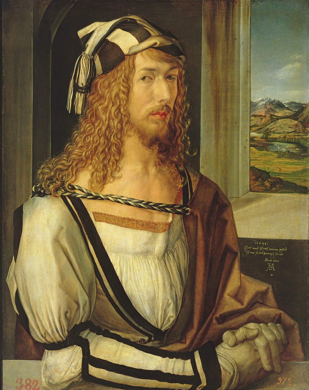Selvportræt med handsker af Albrecht Dürer