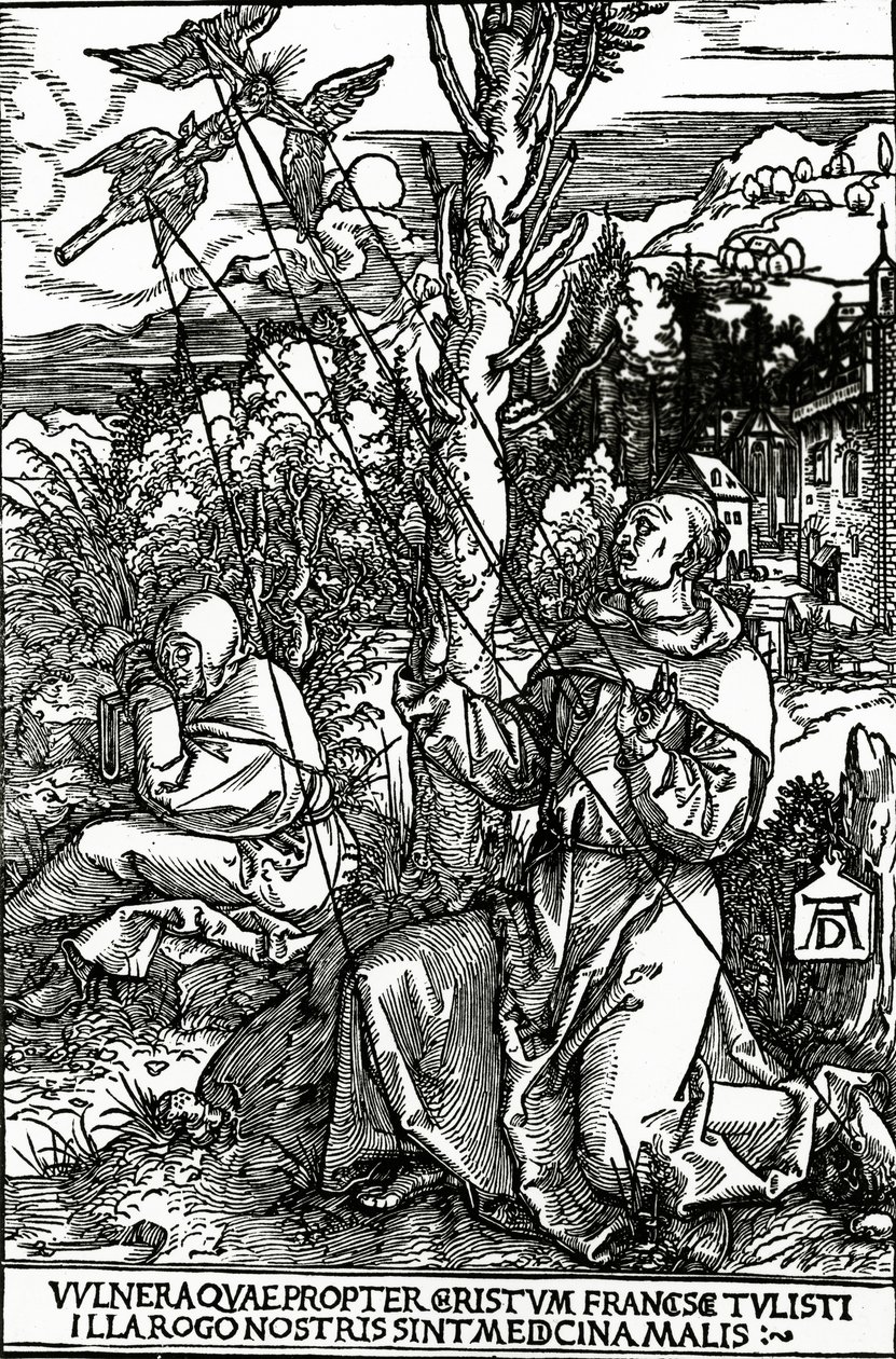 St. Frans modtager Stigmata, c.1503-4 af Albrecht Dürer