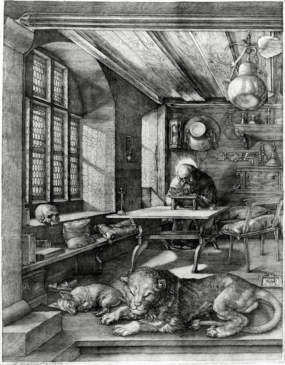 Den hellige Hieronymus i sit arbejdsværelse, 1514 af Albrecht Dürer