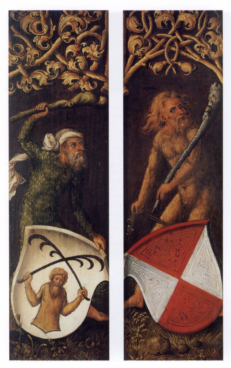 Sylvan mænd med heraldiske skjolde af Albrecht Dürer