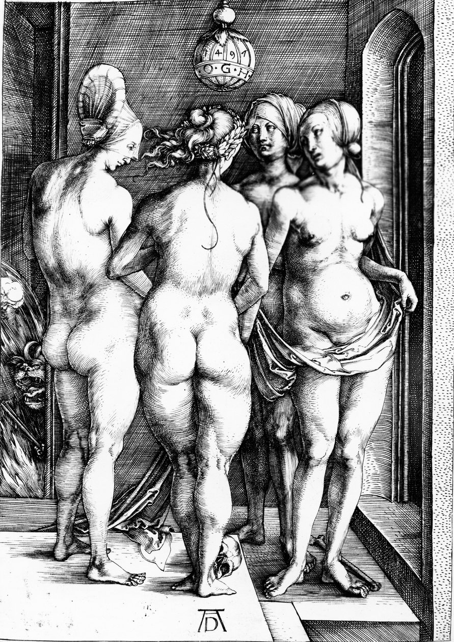 De fire hekse, 1497 af Albrecht Dürer