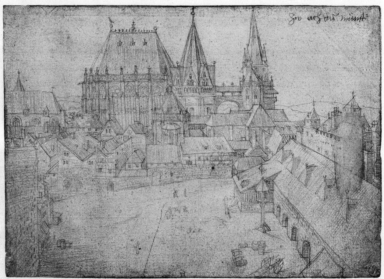 Ministeren i Aachen, 1520 (sølvspids på papir) af Albrecht Dürer
