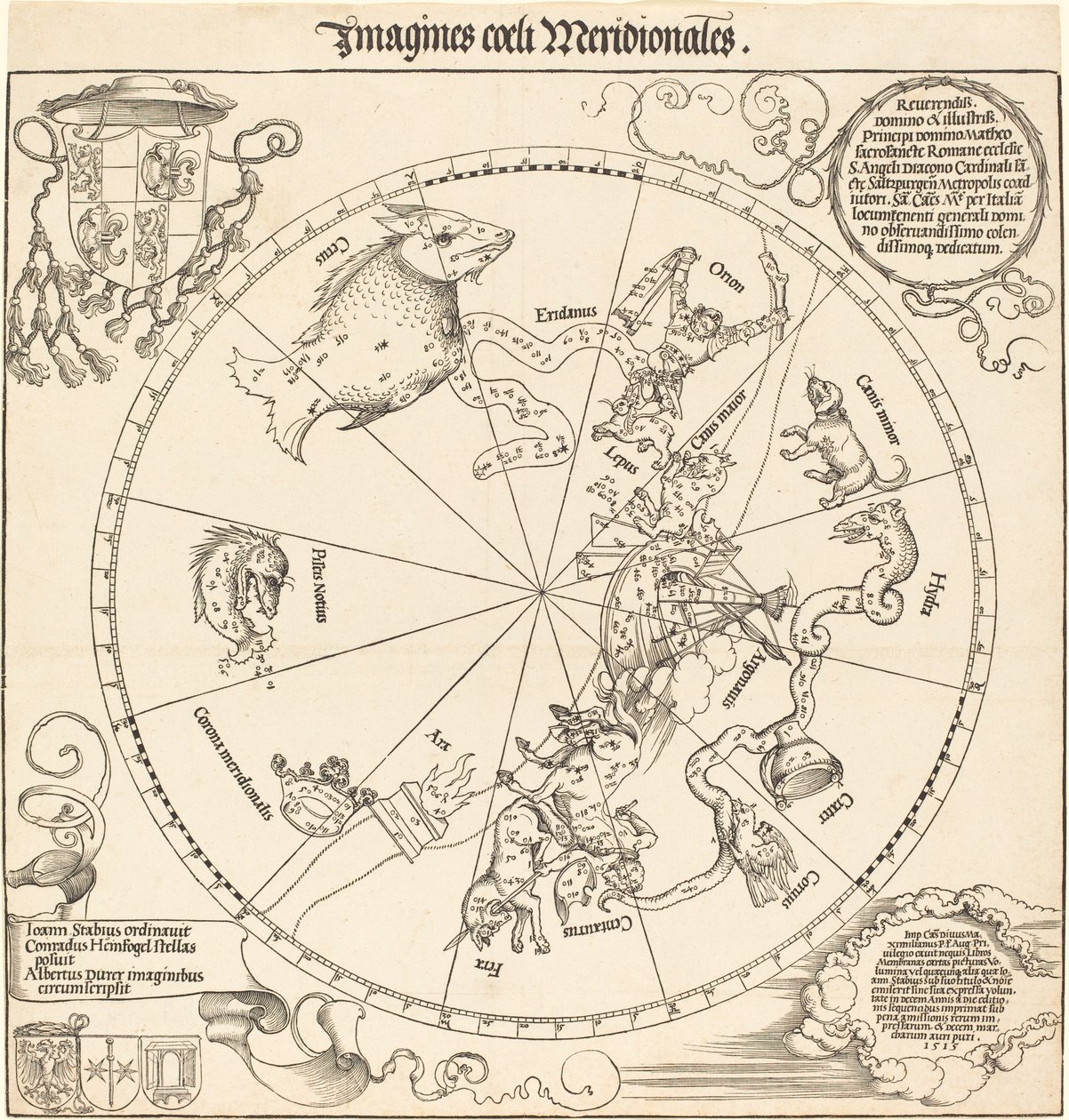 Den sydlige himmelske halvkugle af Albrecht Dürer