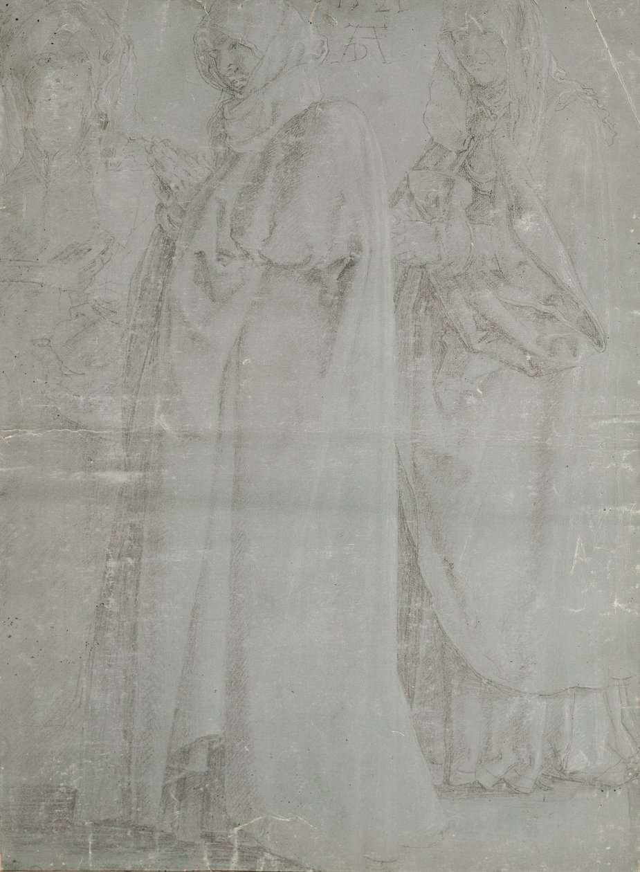 Jomfruen og to kvindelige hellige, 1521 af Albrecht Dürer