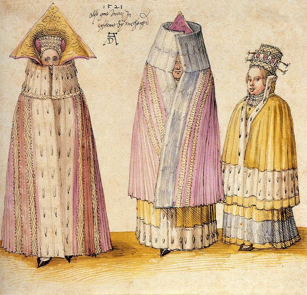 Tre mægtige damer fra Livonia af Albrecht Dürer