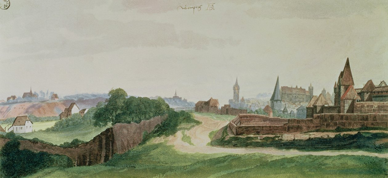 Udsigt over Nürnberg, 1496-97 af Albrecht Dürer