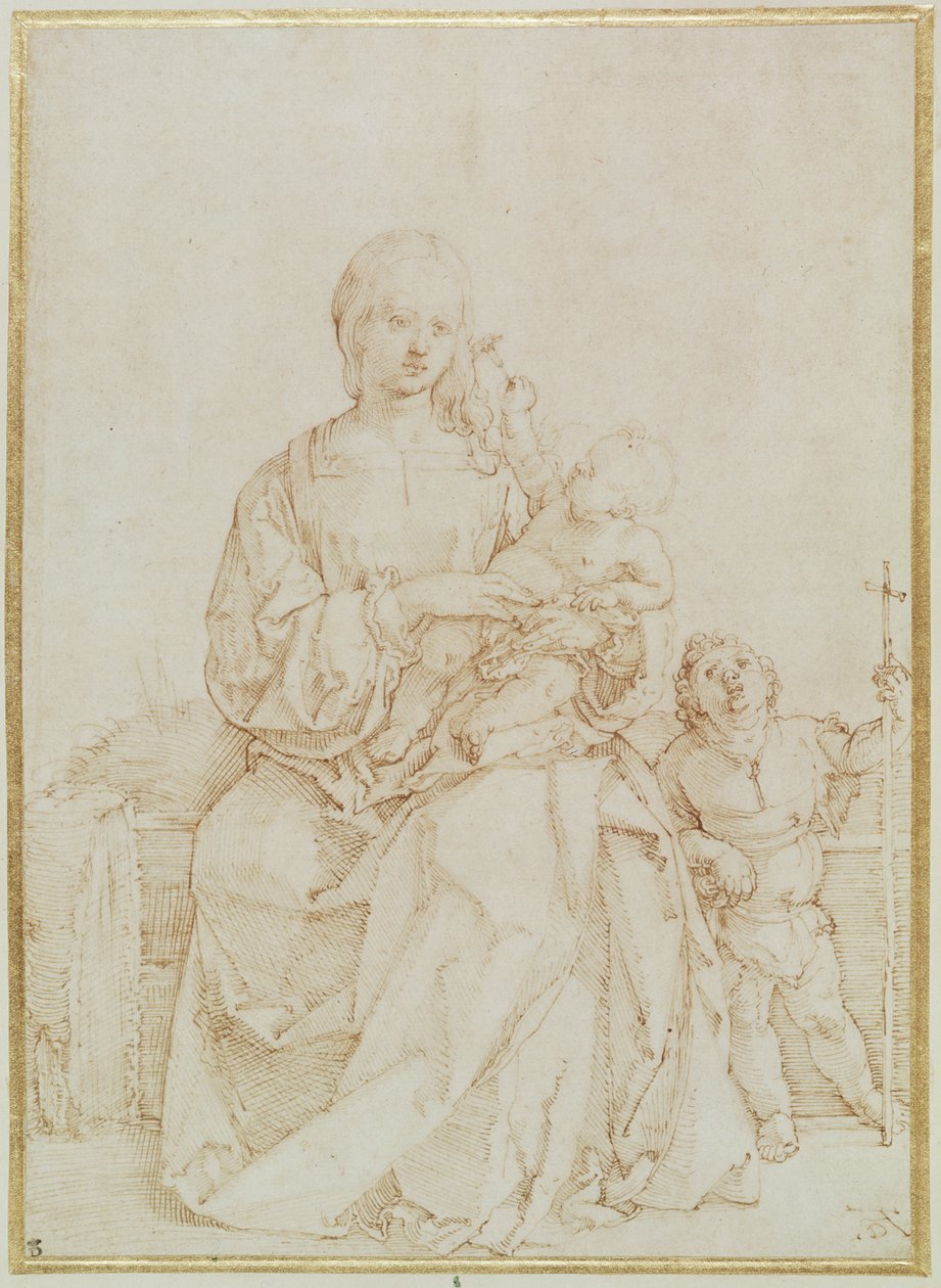 Jomfru og barn med spædbarnet St. John, ca. 1518 af Albrecht Dürer