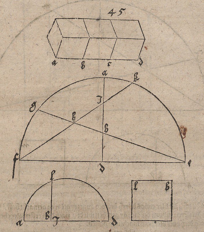 Tegninger til multiplikation af terningen af Albrecht Dürer