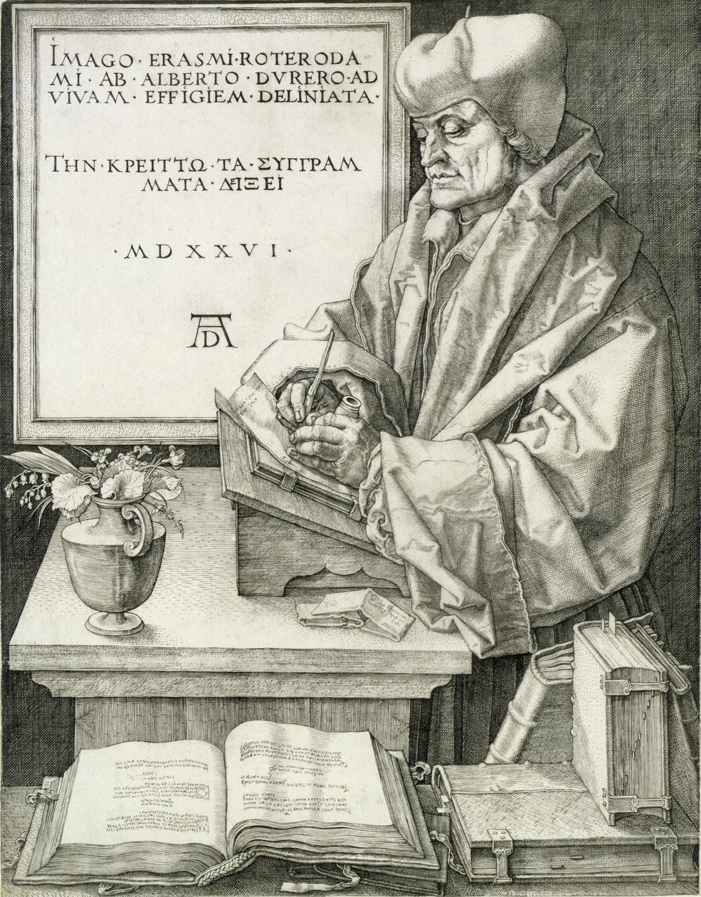 Desiderius Erasmus (1466-1536) af Rotterdam, 1526 af Albrecht Dürer