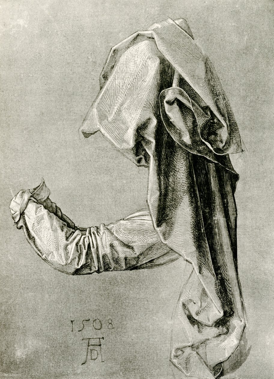 Draperistudie for en apostel af Albrecht Dürer