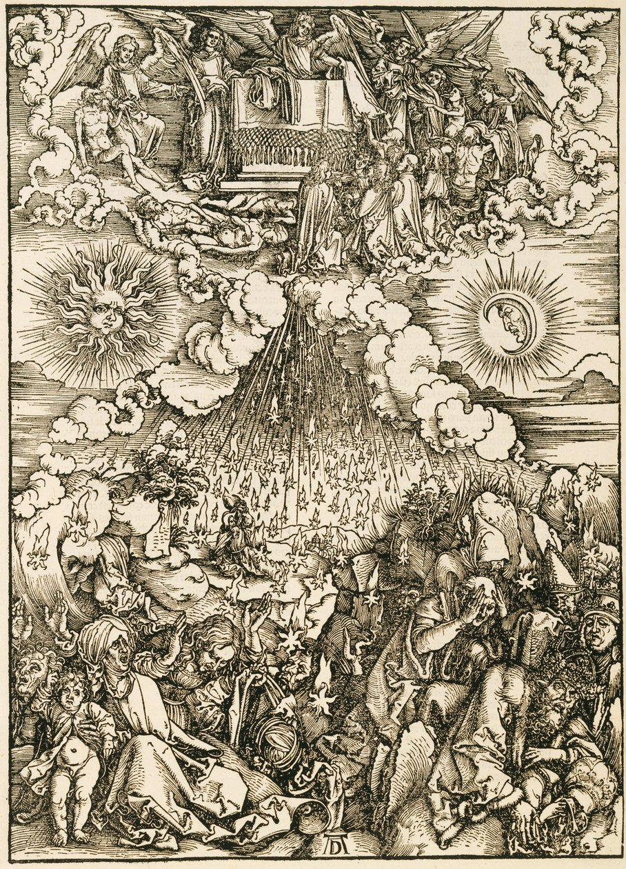 Åbningen af det sjette segl, fra The Apocalypse of St. John, ca. 1496-98 af Albrecht Dürer