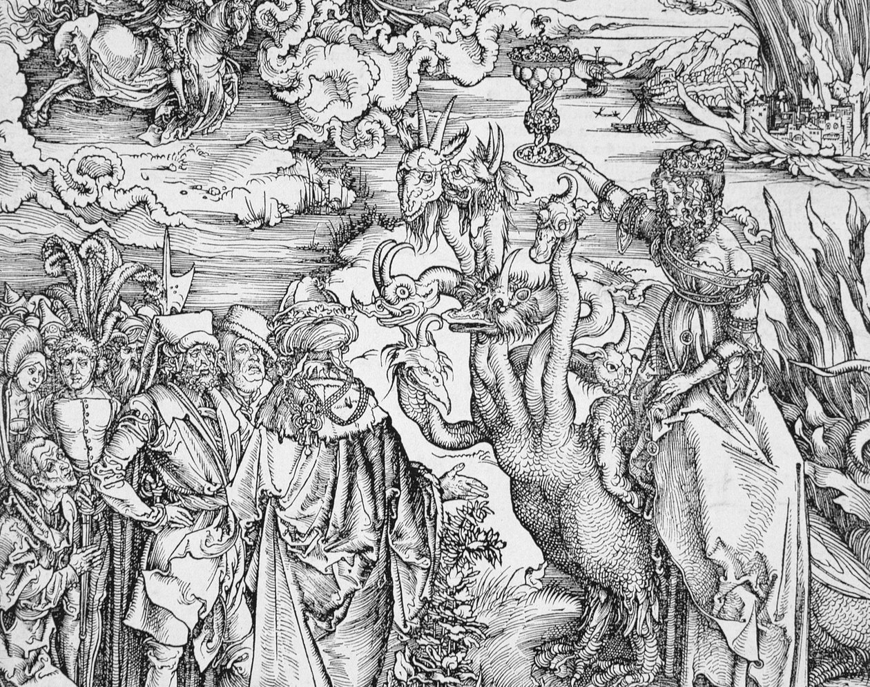 Johannes den Guddommeliges åbenbaring eller Apokalypsen (detalje) af Albrecht Dürer