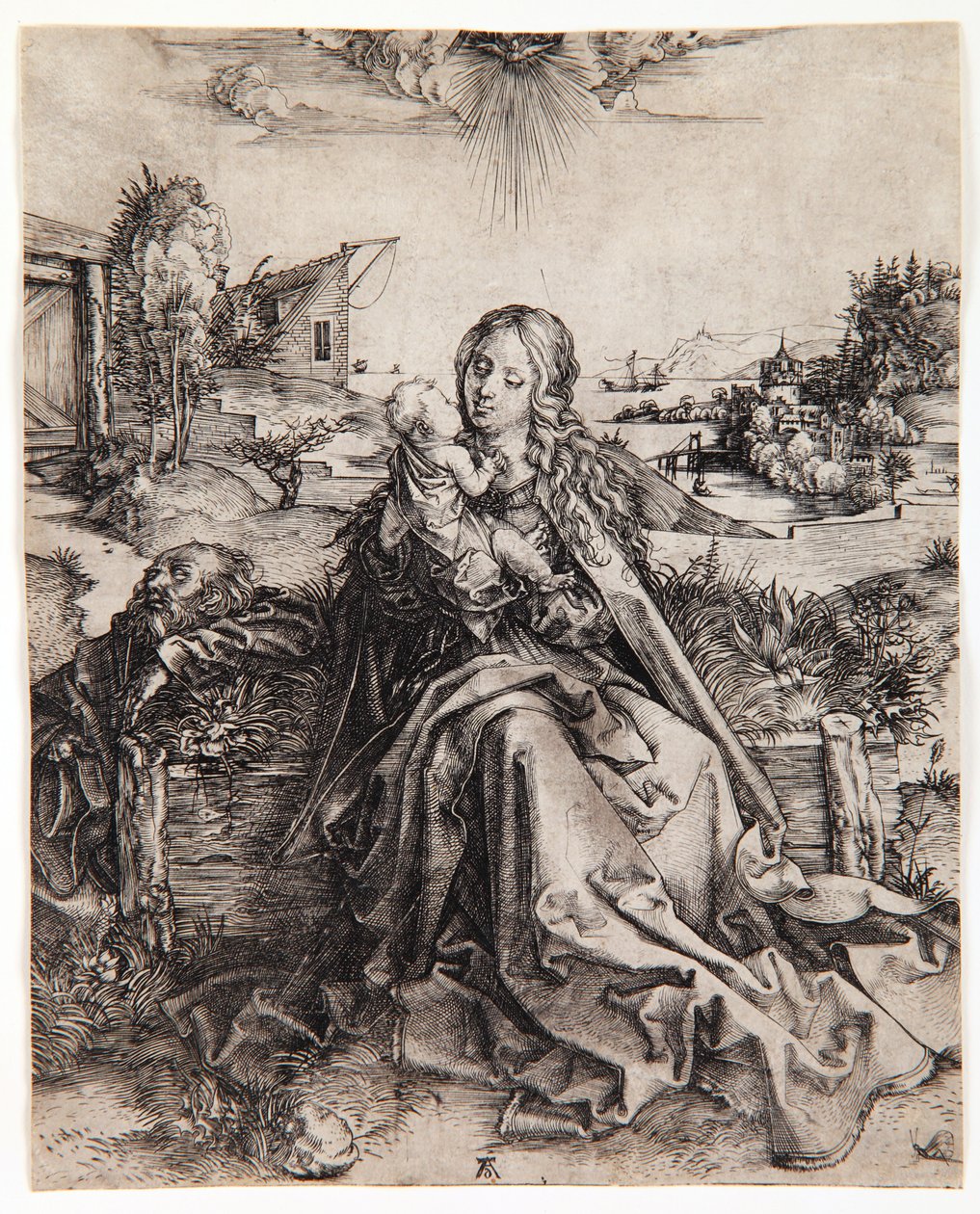 Jomfruen med sommerfuglen, ca. 1495 af Albrecht Dürer