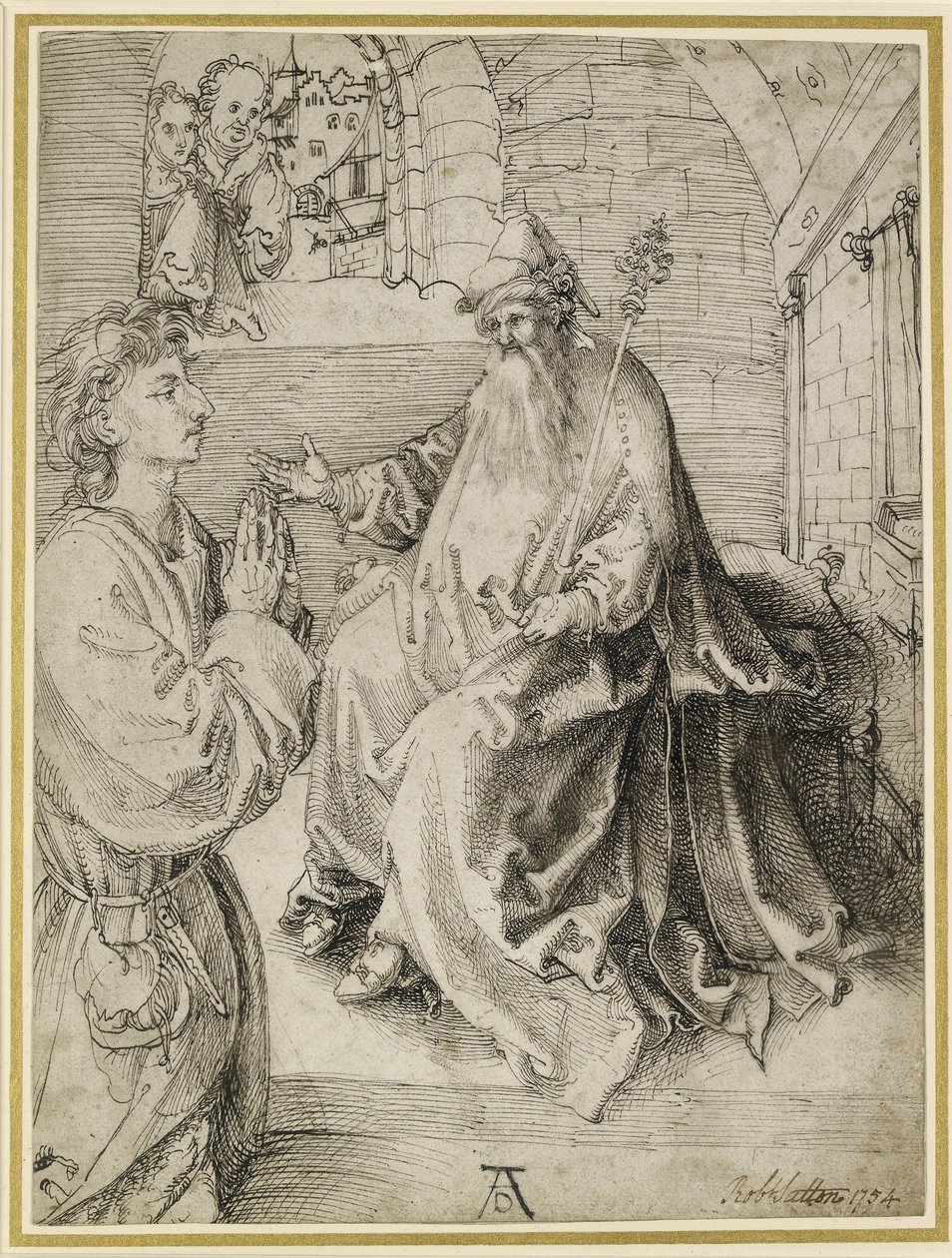 Unge knælende foran en potentat, 15. århundrede af Albrecht Dürer