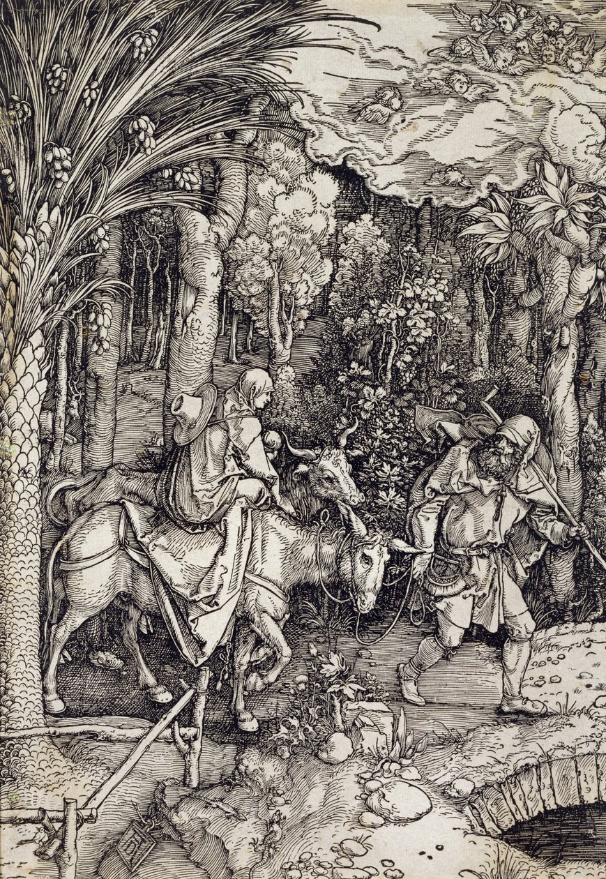 Flugten til Egypten, ca. 1500 af Albrecht Dürer