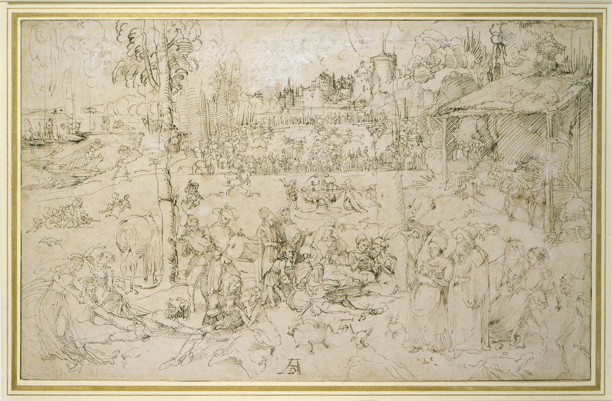 The Pleasures of the World, ca. 1496-97 (pen og blæk på papir) af Albrecht Dürer