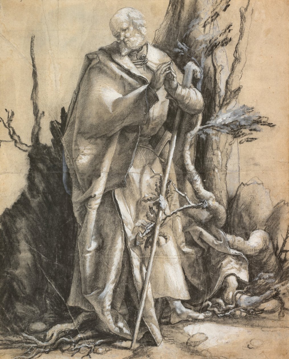 Bearded Saint in a Forest, ca. 1516 af Albrecht Dürer