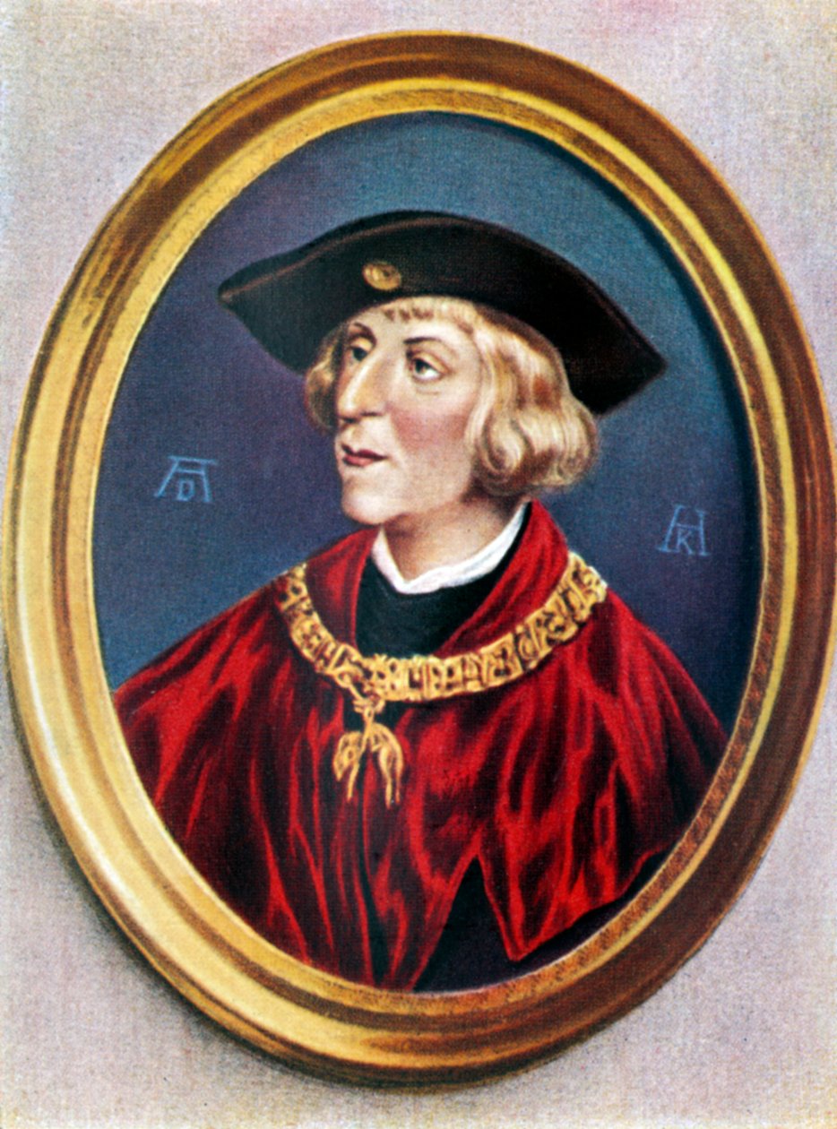 Maximilian I af Habsburg af Albrecht (after) Durer or Duerer