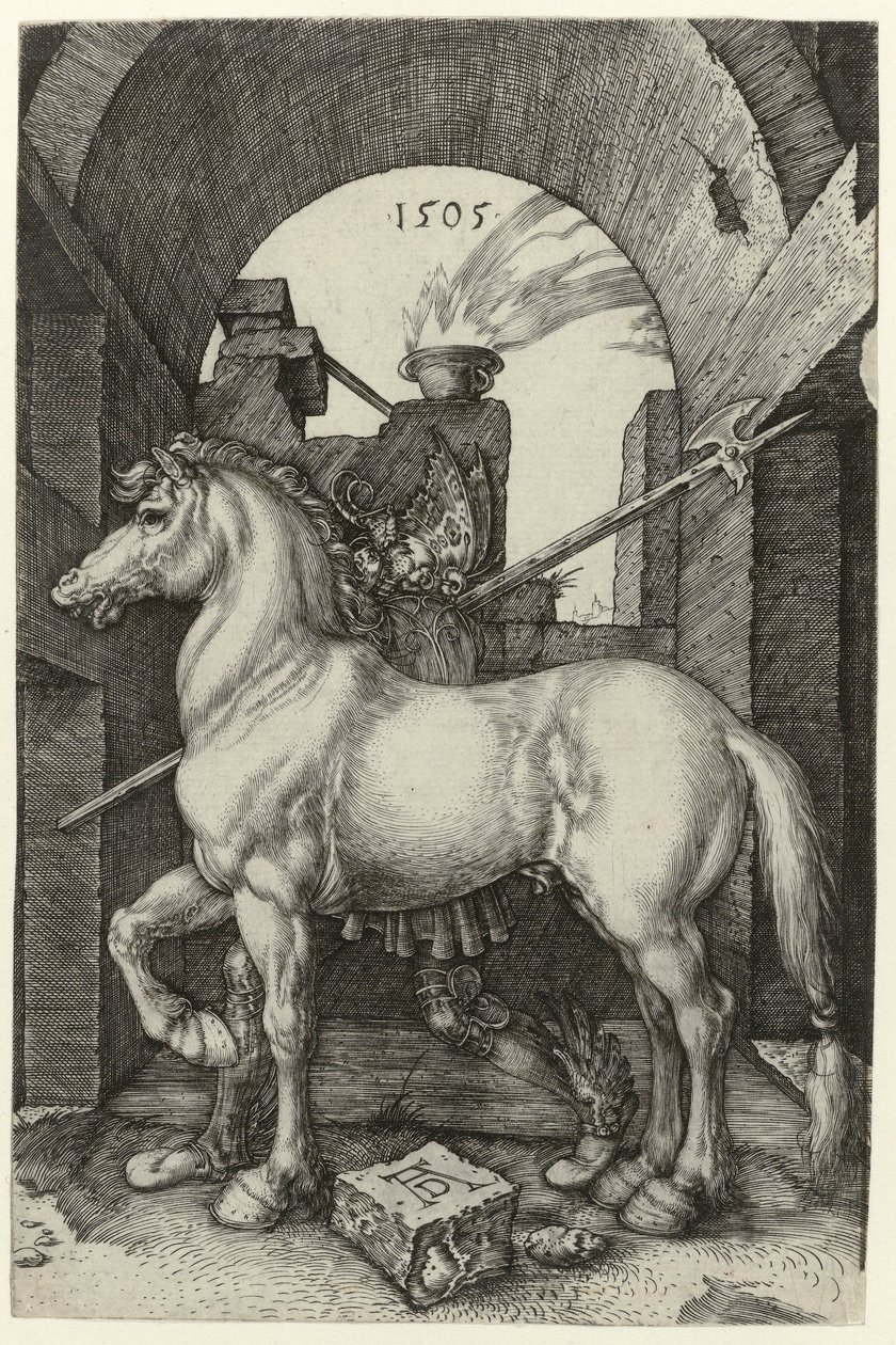 Den lille hest af Albrecht (after) Durer or Duerer