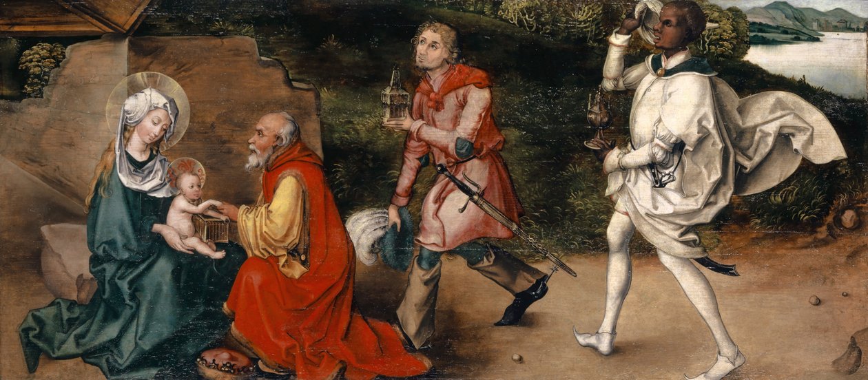Adoration of the Magi, ca. 1492-94 (blandet medier på gran) af Albrecht (attr. to) Durer or Duerer