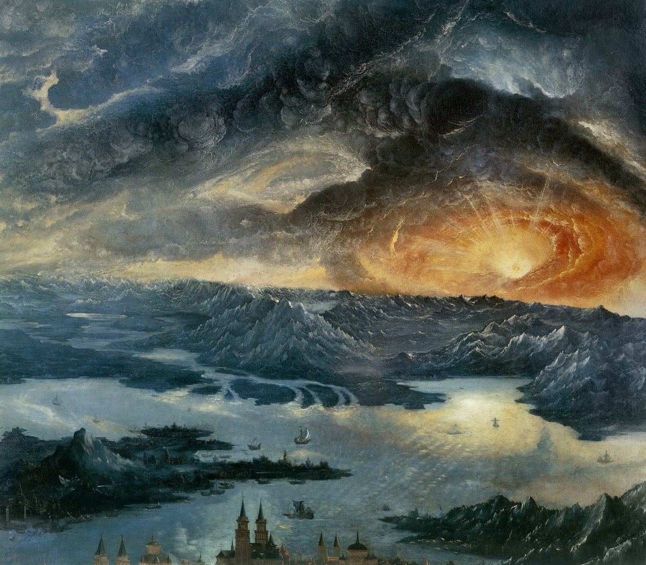 Slaget ved Issus mellem Alexander den Store og Dareios III af Albrecht Altdorfer