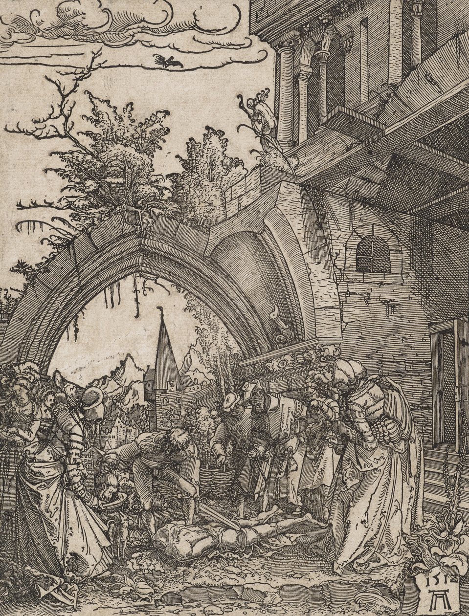Halshugning af Johannes Døberen, 1512 af Albrecht Altdorfer
