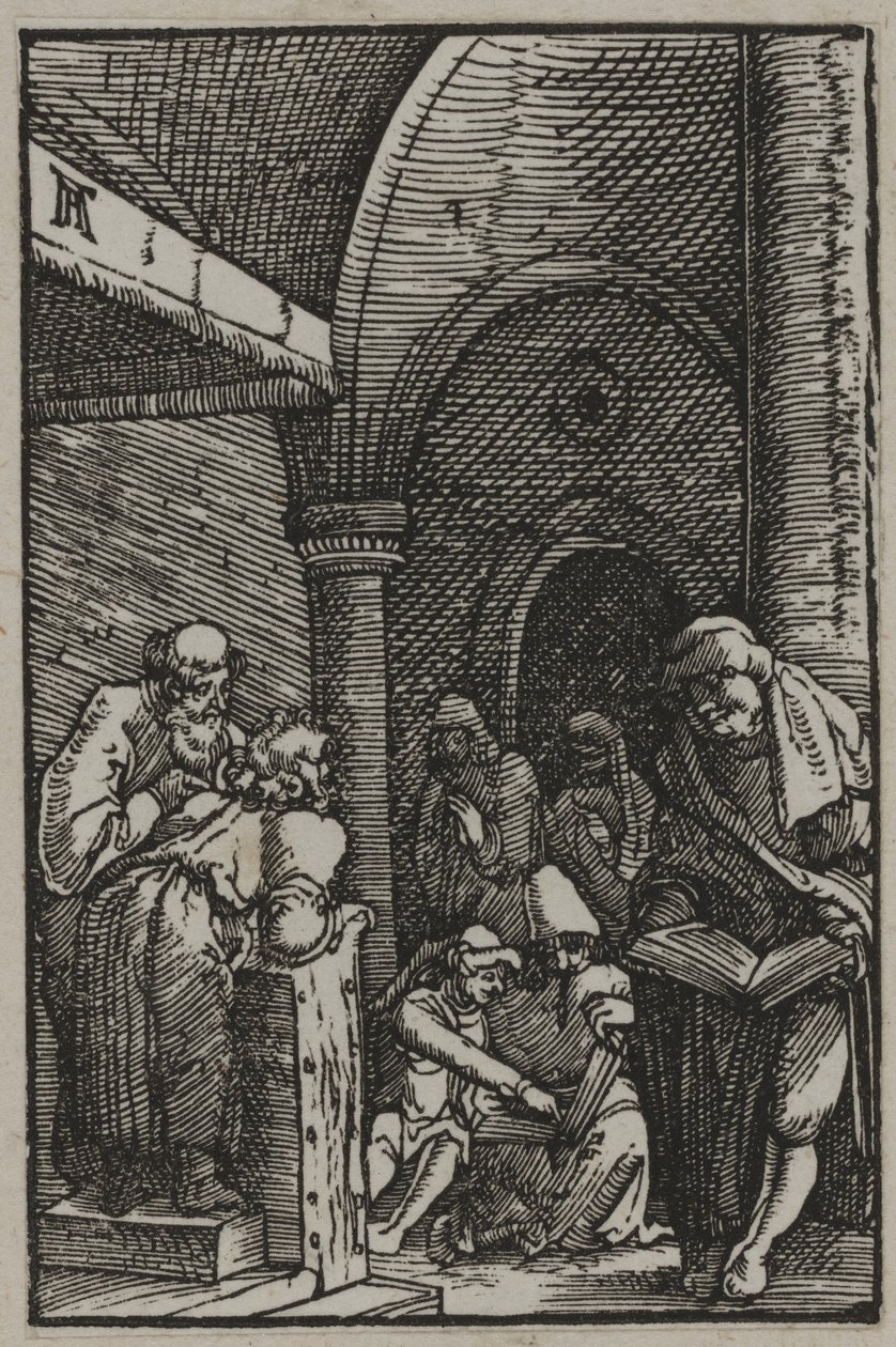 Kristus blandt lægerne, ca. 1515 (træsnit) af Albrecht Altdorfer