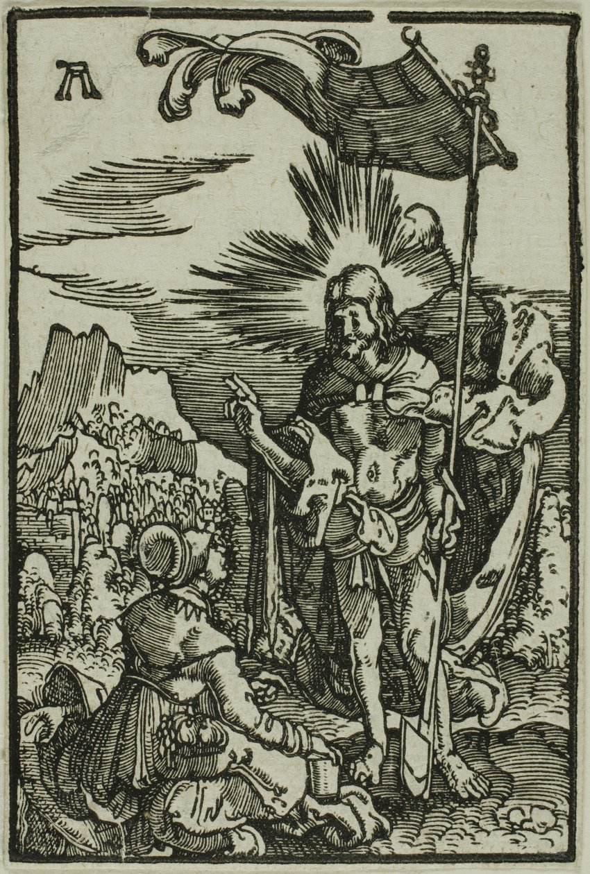Kristus viser sig for Magdalena, fra Menneskets fald og forløsning af Albrecht Altdorfer