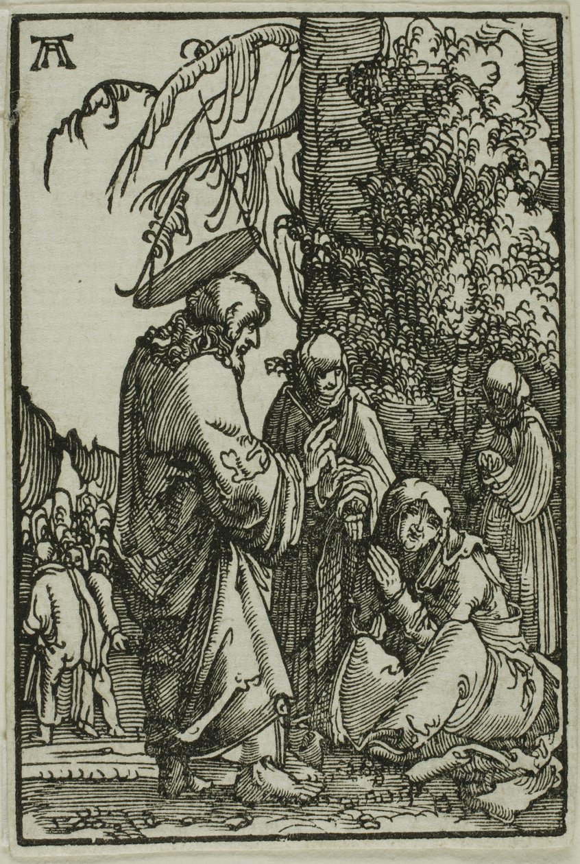 Kristus tager afsked med sin mor, fra menneskets fald og forløsning af Albrecht Altdorfer