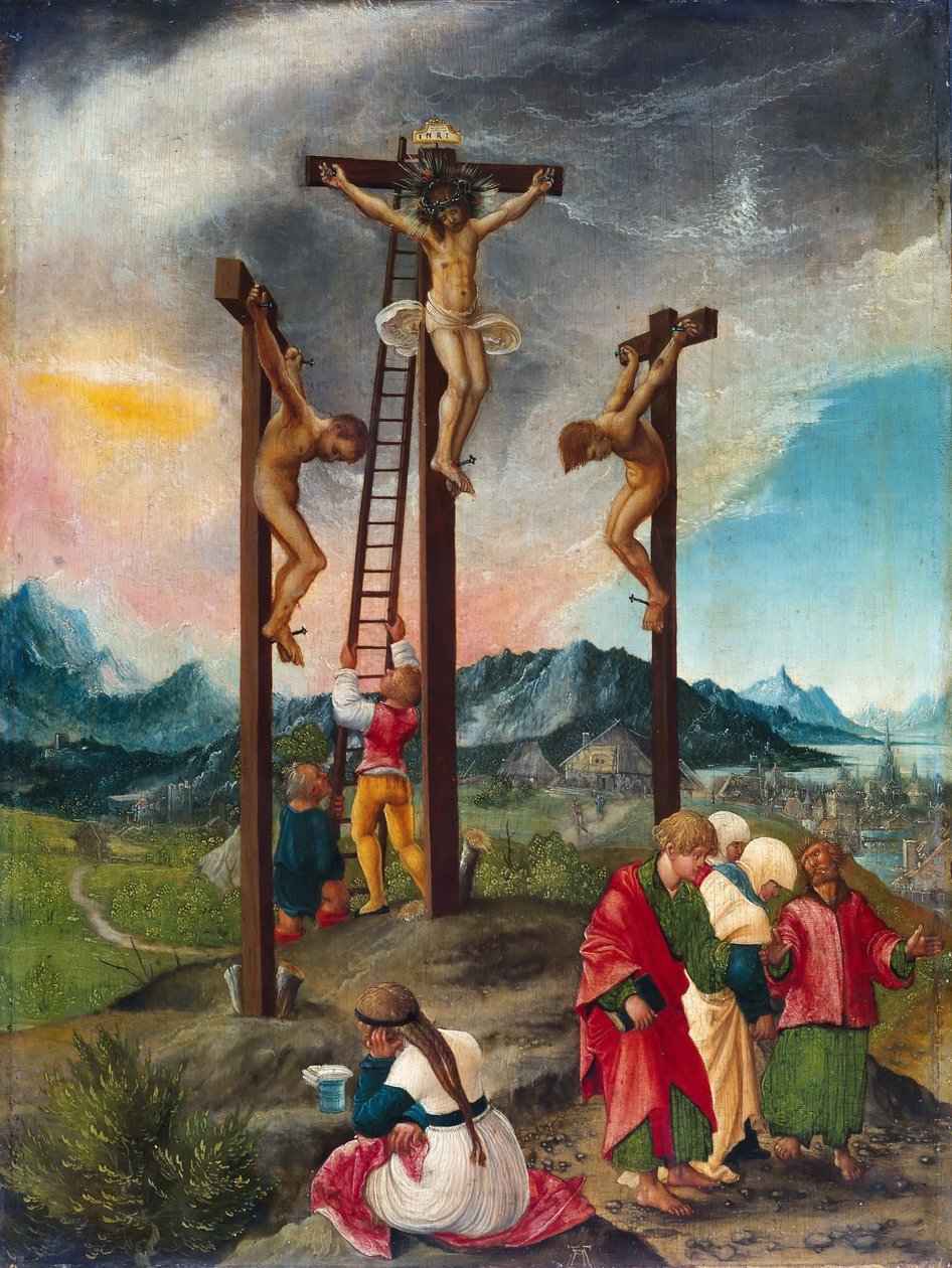 Kristus på korset mellem tyvene af Albrecht Altdorfer