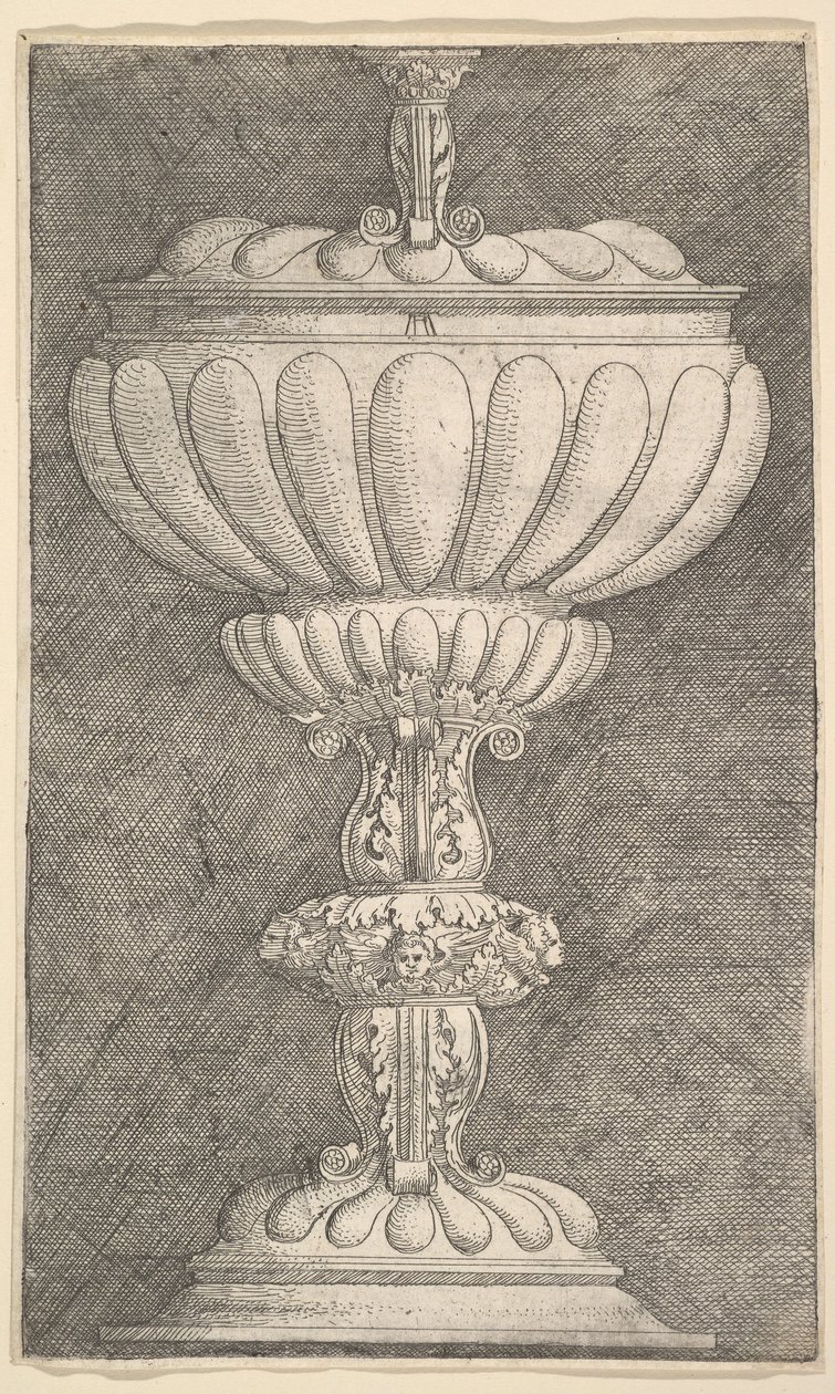 Design til en overdækket pokal.n.d. af Albrecht Altdorfer