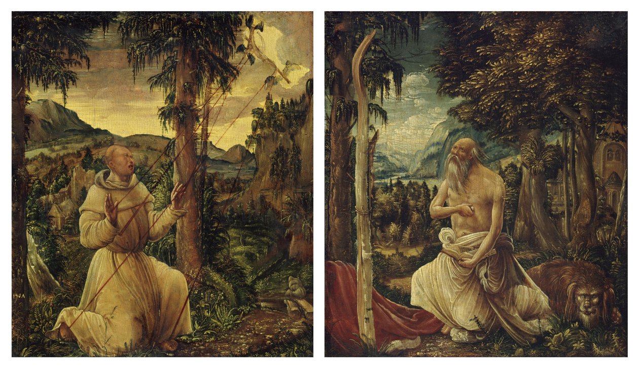 Stigmatiseringen af den hellige Frans / Den hellige Hieronymus’ bod af Albrecht Altdorfer