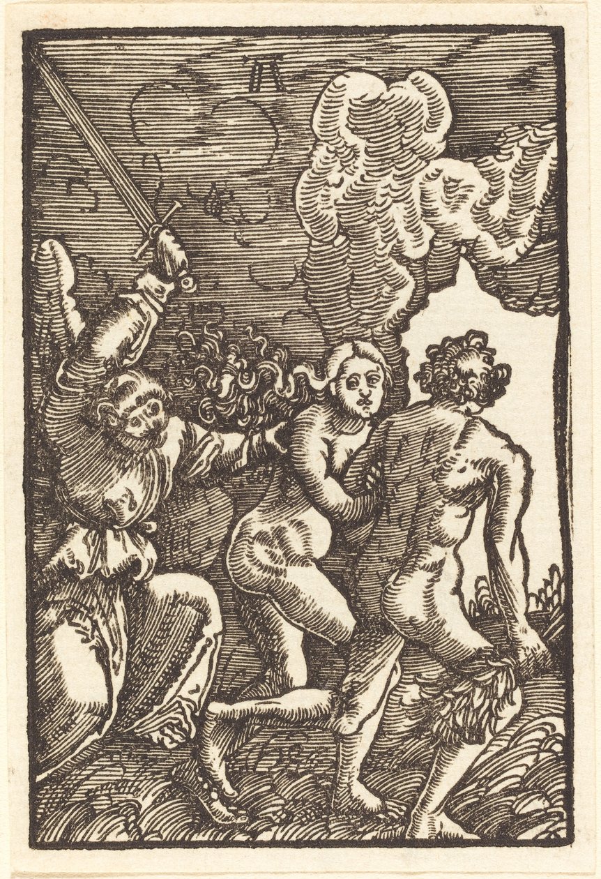 Udvisning fra paradis af Albrecht Altdorfer