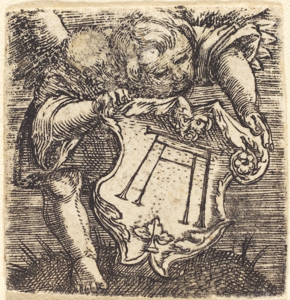 Genii med Altdorfers Schram af Albrecht Altdorfer