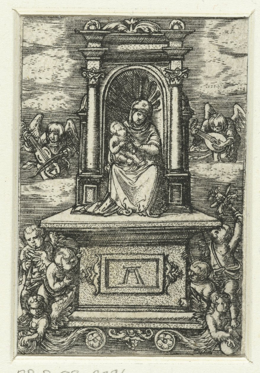 Mary med barn på en trone Smukke Maria von Regensburg af Albrecht Altdorfer