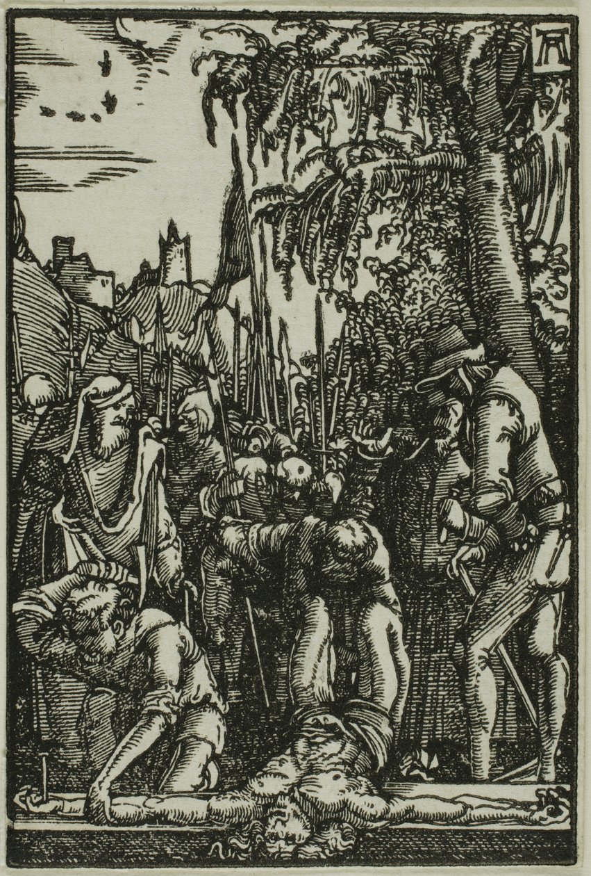 Nailing to the Cross, fra Menneskets fald og forløsning af Albrecht Altdorfer