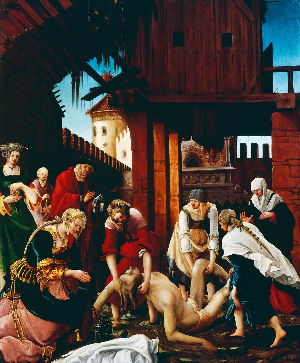 Genopretning af liget af St. Sebastian, ca. 1510 af Albrecht Altdorfer