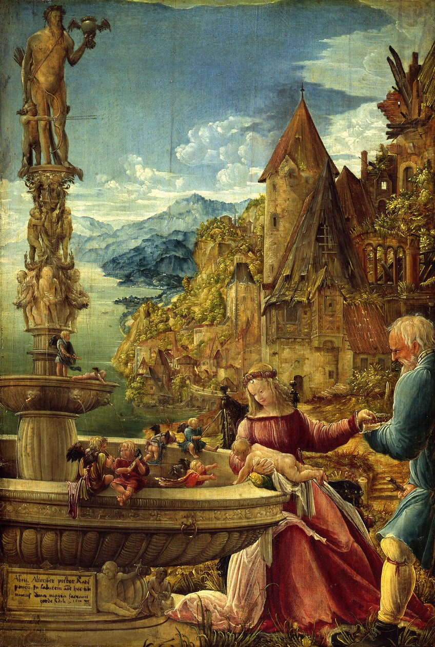 Hvile under flugten til Egypten af Albrecht Altdorfer