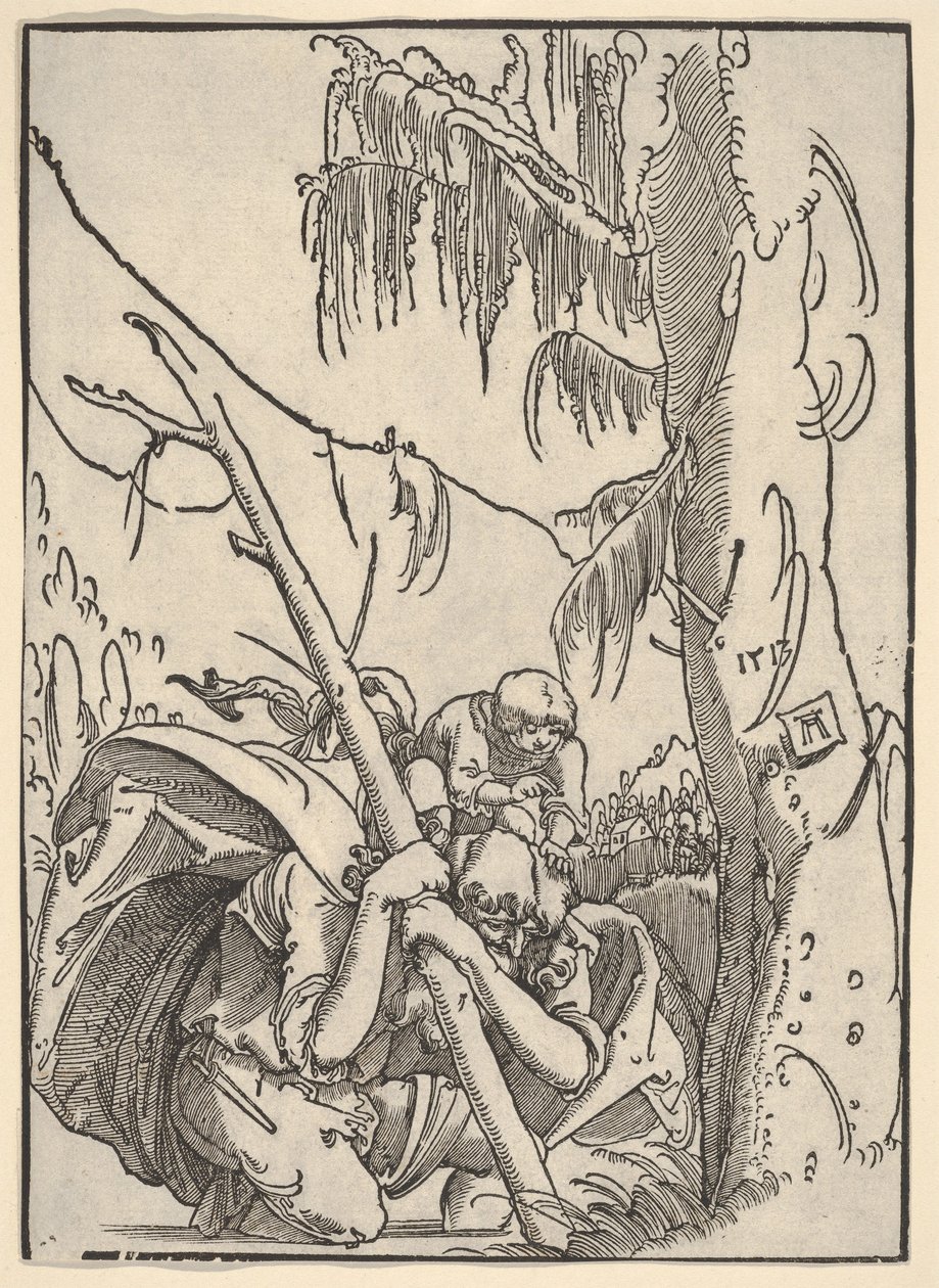 Sankt Kristoffer bærer det lille Jesusbarn af Albrecht Altdorfer