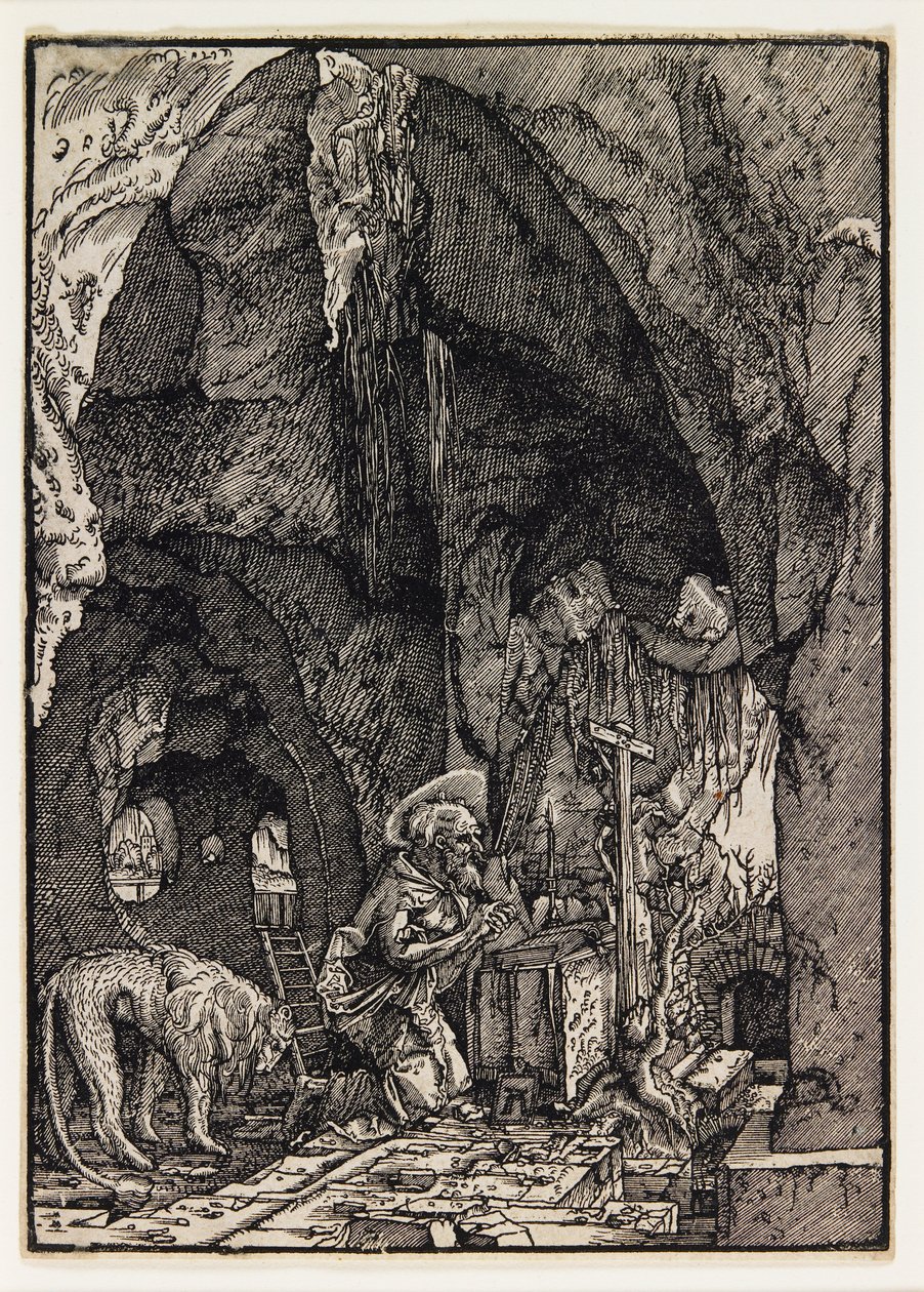 Den hellige Hieronymus i en hule af Albrecht Altdorfer