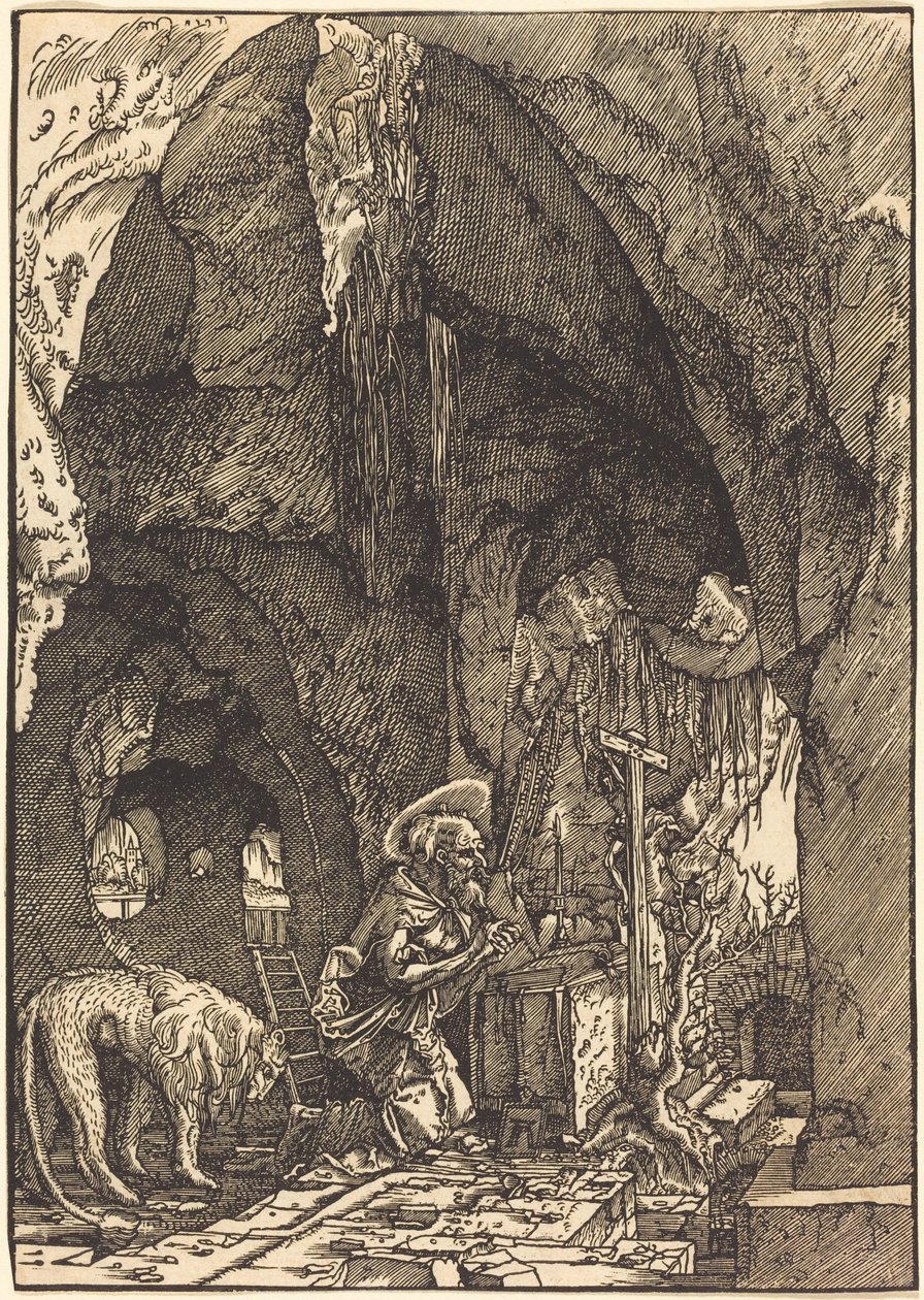Den hellige Hieronymus i en hule af Albrecht Altdorfer