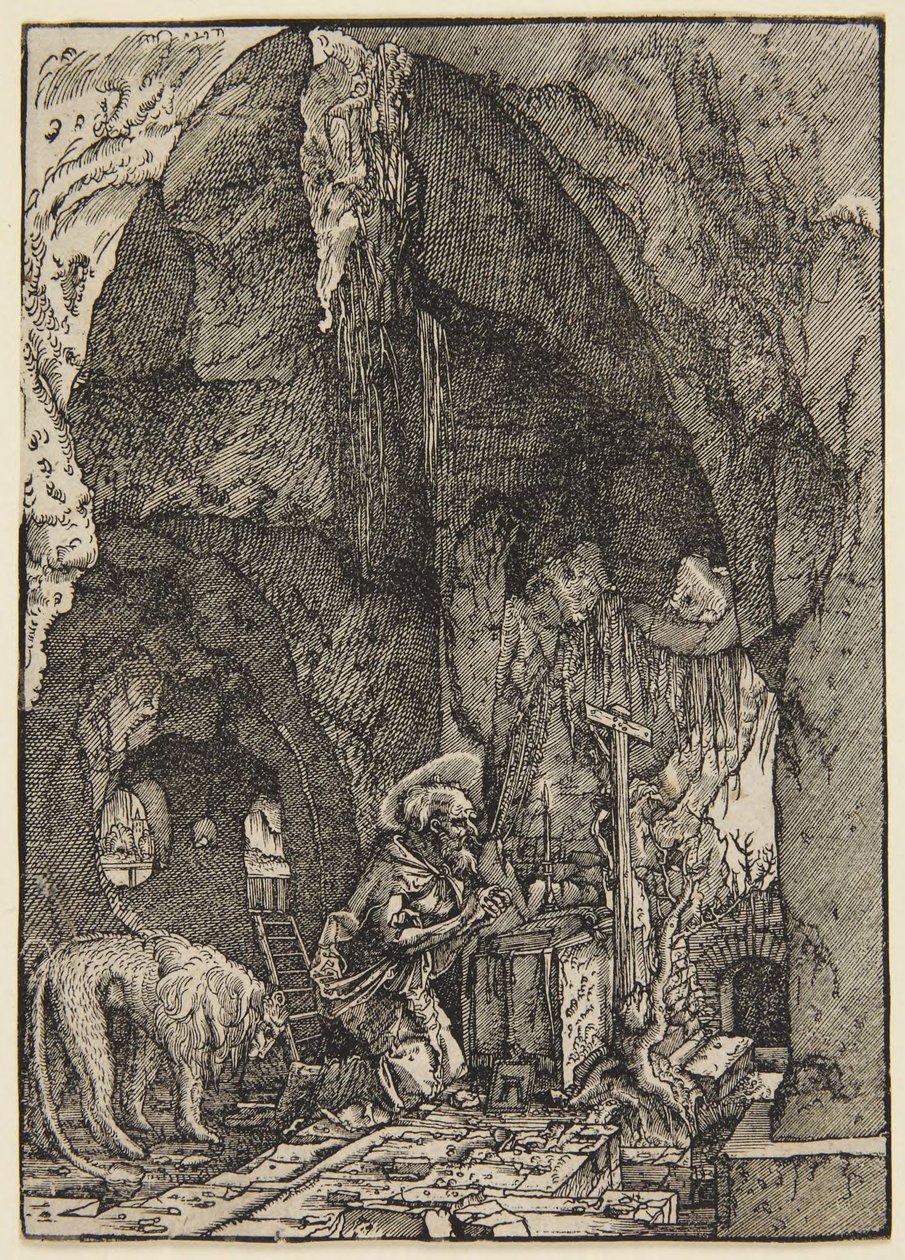 Sankt Hieronymus i en hule af Albrecht Altdorfer