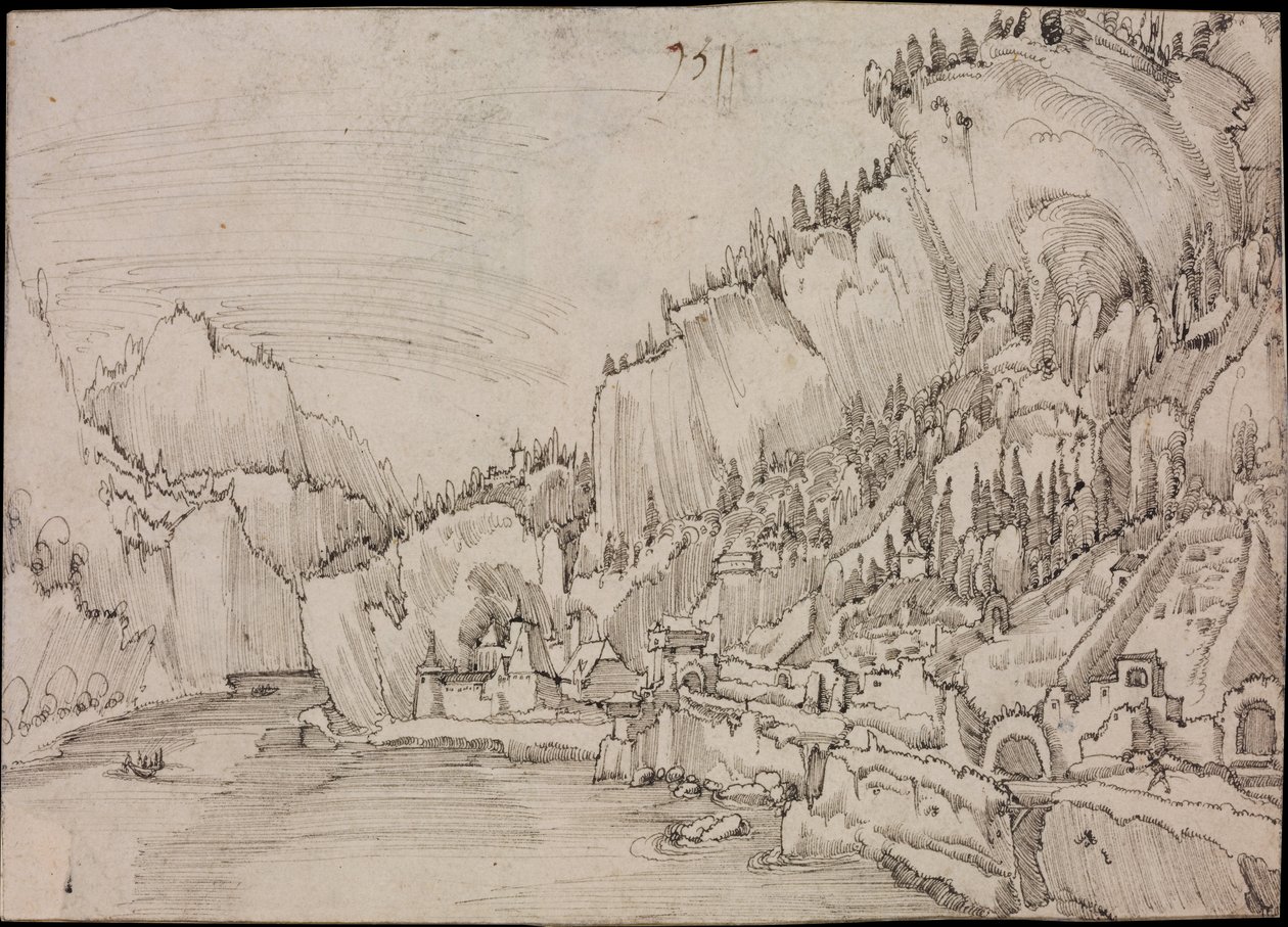 Sarmingstein ved Donau, 1511 af Albrecht Altdorfer