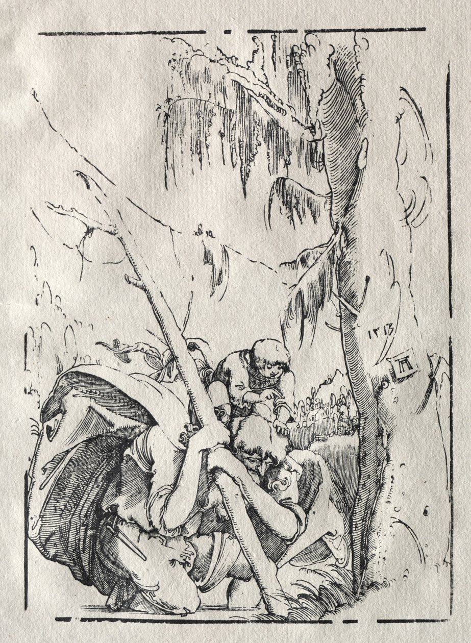 St. Christopher krydser vandet med Kristus på sine skuldre af Albrecht Altdorfer