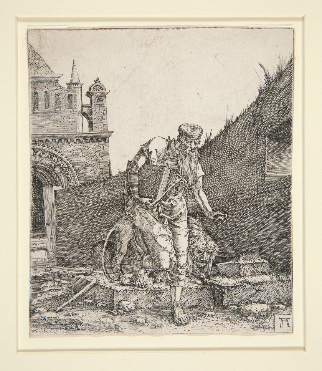 Sankt Hieronymus ved en mur af Albrecht Altdorfer
