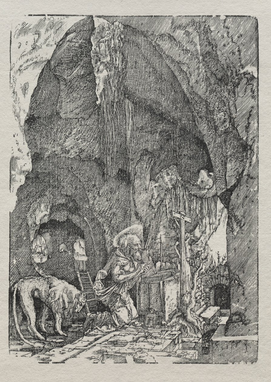 St. Hieronymus i hulen, ca. 1513-15. af Albrecht Altdorfer